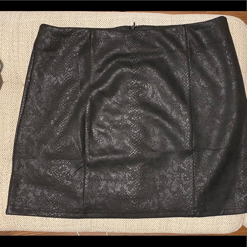 Black Snakeskin Skirt